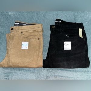 Sonoma black and tan set pants slim straight